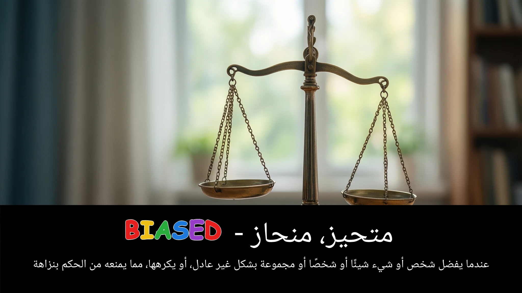 Arabic Illustration for biased